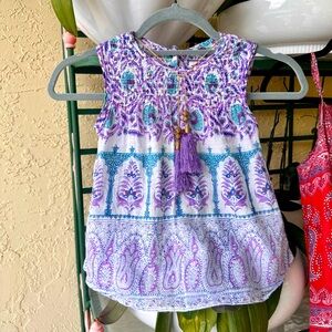 Bell by Alicia Bell kids Tunic Top Cotton with handmade tassels Size 4